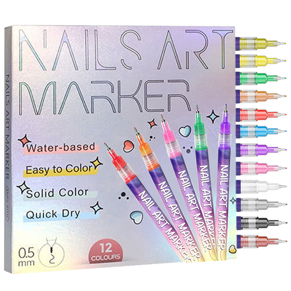 Nail Art Pens Gel Nails 12-Color Dotting Drawing Painting