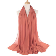 Women Plain Bubble Chiffon Scarf Hijab Wrap Printe Shawls Headband Hijabs