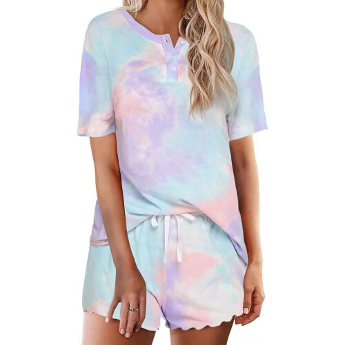 Dame tie-dye modal pyjamassæt 2 dele