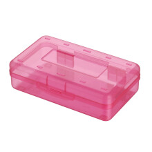 Clear Transparent Marker Box, 8.1x4.8x2.3", Snap-Tight Lid, Stackable Storage for Office & School Supplies