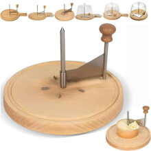 Rotella arricciaformaggio e affettatrice a fiore – Taglierina rotante ergonomica per forme di formaggio e cioccolato, compatibile con formati