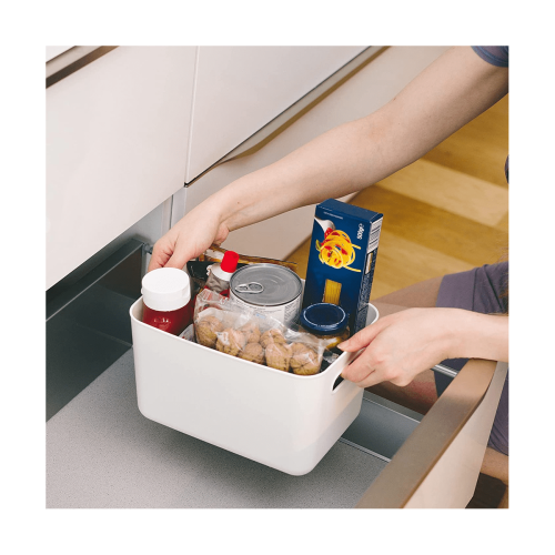 Plastic Storage Boxes - 6 Plastic Baskets for Bathroom Storage, and Office Storage (6 Pack) 1