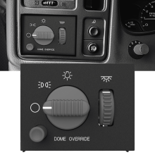Spínač stmívání světlometů kompatibilní s vozy Chevy Silverado/Suburban/Tahoe a GMC Sierra 1500/2500, rok výroby 1999–2002, nažloutlá