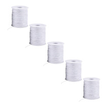 Hilo elástico de 1 mm de ancho para fruncir, confeccionar ropa, joyas y pulseras – 50 m/unidad, compatible con máquinas de coser.