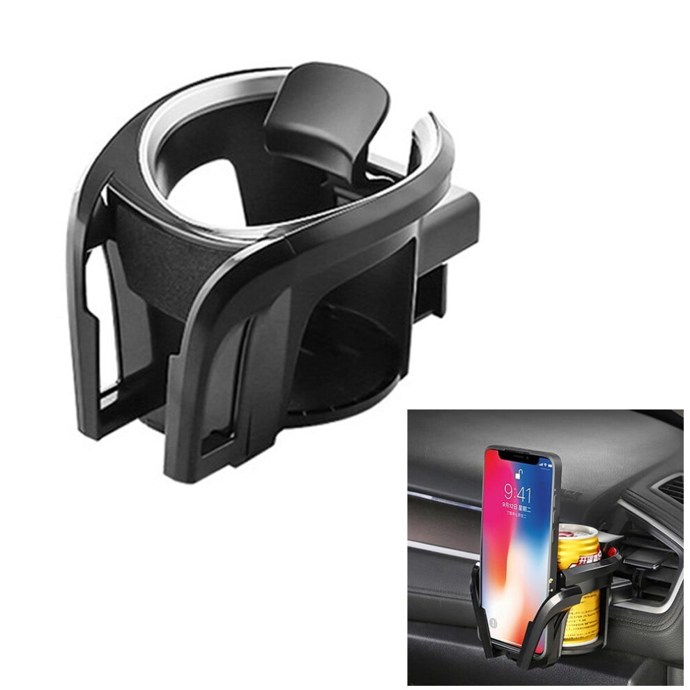 Universal Car Cup Holder Adjustable Beverage Holder Air Vent Mount Drink Container For Vehicle Interior Black 9357860415934