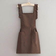 Cotton Retro Kitchen Apron for Women with Pockets
