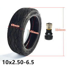 10 tum 10 x 2,50-6,5 slanglösa däck för Ninebot Max G30 elscooter 60/70-6,5