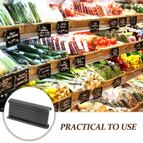 Black PVC Shelf Labels 8 pcs for Price Marking 2