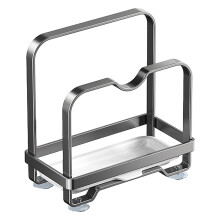 Kitchen Pot Lid Storage Rack, Stainless Steel Pot Lid Rack for Holding Cutting Boards, Cookware and Baking Utensils, With a Water Collection Tray