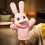Bunny Hand Puppet Toy with Active Mouth, Plush, 1 piece 1