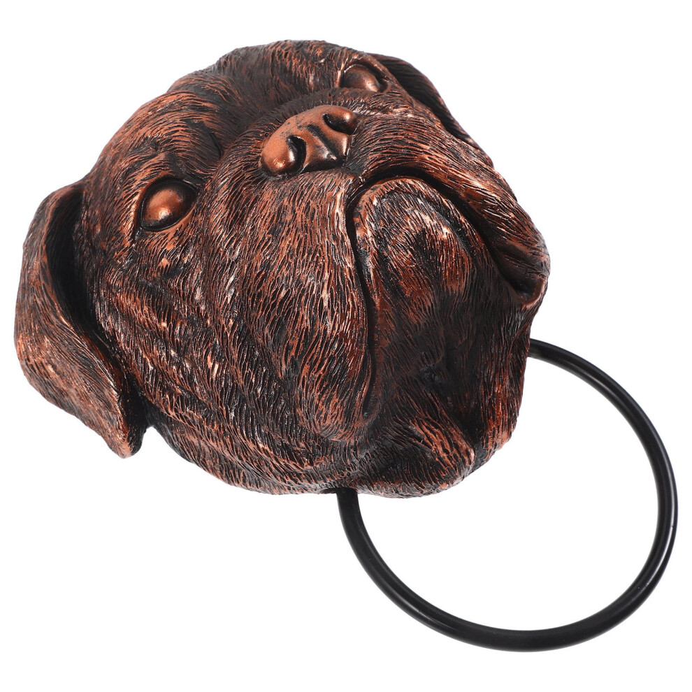 Ring Antique Sculpture Knocking Gothic Decor Door Front Head Pull Gate Knocker Handle Dog Accent 9482828663017