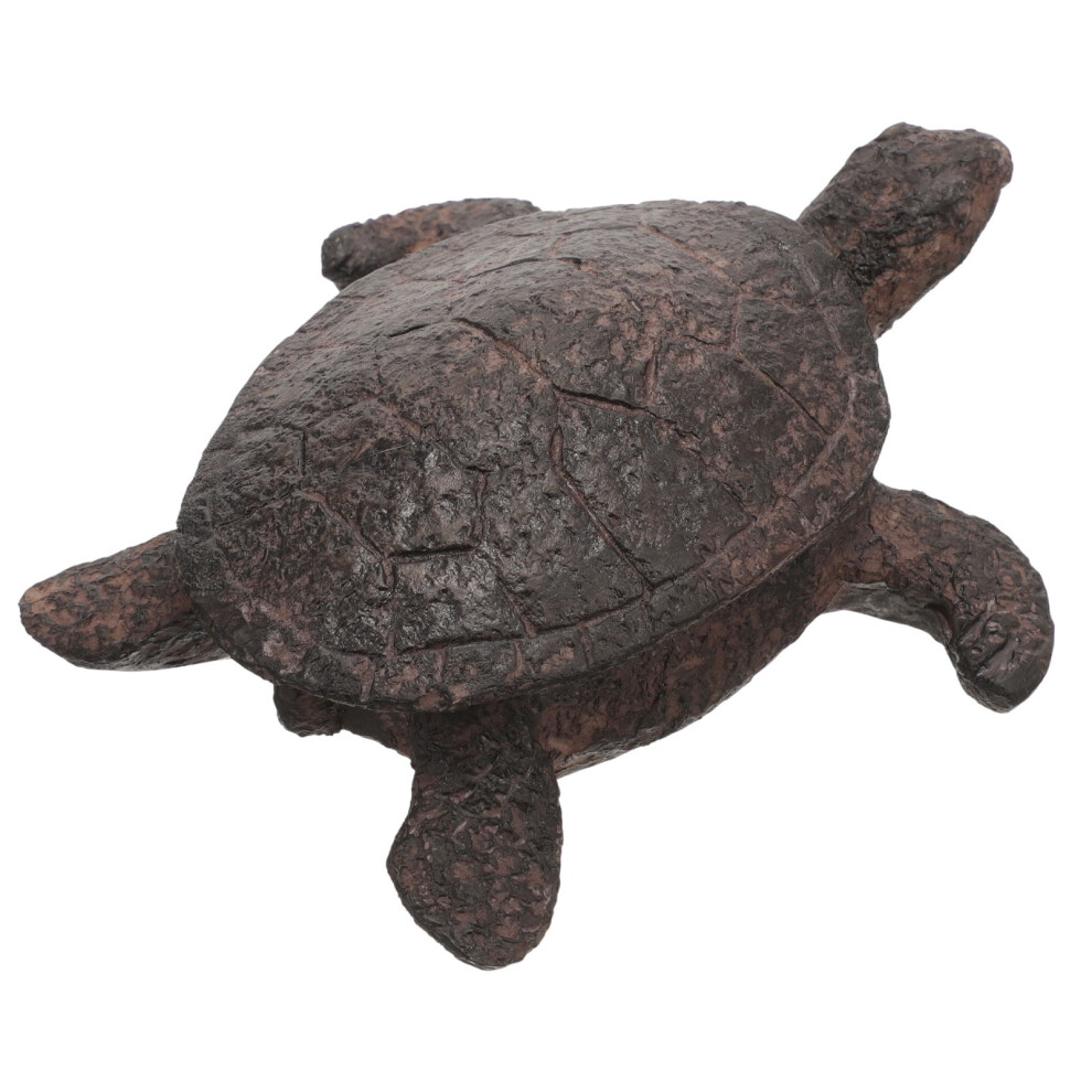 Dark Brown Turtle Shape Key Hider Box 1Pack For Garden Yard Key Holder With Natural Resin Material 9357860414203