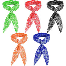 ICE COOL SCARF – Unisex Neck Wrap with Leaves Print, Ice Silk, Soak 8-10 Mins for Cooling; Compatible with Golf, Walking & All Outdoor Activities