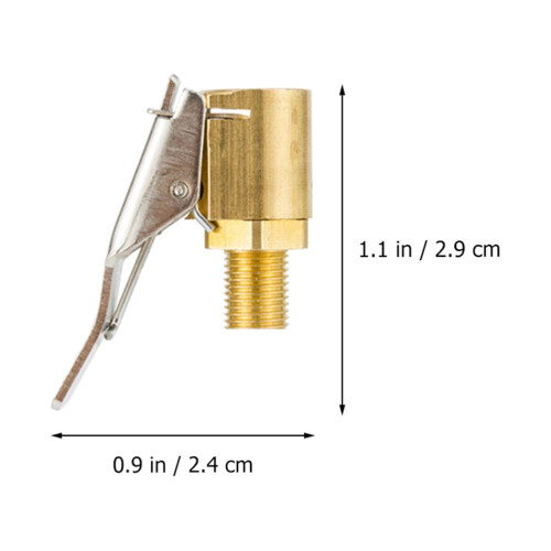 Car Inflatable Chuck Air Pump Nozzle Clips 6 Pcs Golden 1