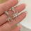Silver Metal Bow Tie Drop Earrings for Women 4