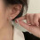 Silver Metal Bow Tie Drop Earrings for Women 5