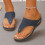Women's Navy Summer Wedge Sandals Size 37 1 Pair 2