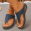 Women's Navy Summer Wedge Sandals Size 37 1 Pair 4