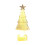 LED Mini Christmas Tree with Gold Base – Plastic and 1