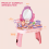 Kids Vanity Table Set with Mirror and Pretend Play 3