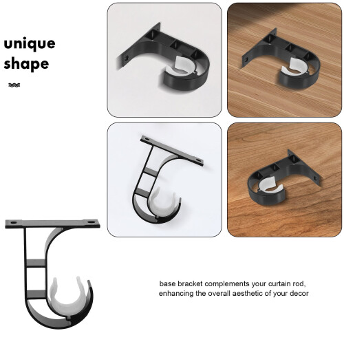 Set di 4 staffe di montaggio resistenti per aste e ganci per tende da soffitto. 2