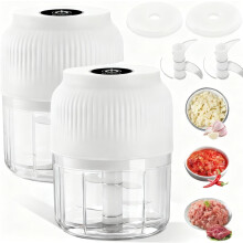 Electric Garlic Chopper, Mini Portable Veggie Chopper and Mincer with USB Rechargeable Wireless Design, for Mashing Onion Garlic Chili and Ginger