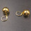 Silver Ball Leverback Earrings White Gold Plated Polished 3