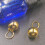 Silver Ball Leverback Earrings White Gold Plated Polished 5