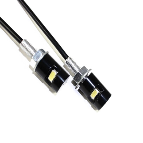 HEMOTON 2pcs 12V 1W Car LED License Plate Light 1