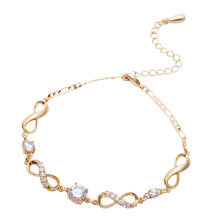 Copper Base Zircon Anklet Ladies Foot Accessories Adjustable Accessories Birthday Gift Accessories 6g