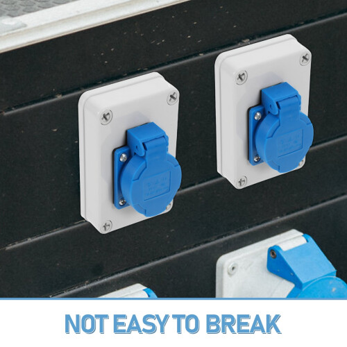 Outdoor Electrical Box IP65 Waterproof 3-Socket Panel Mount 2