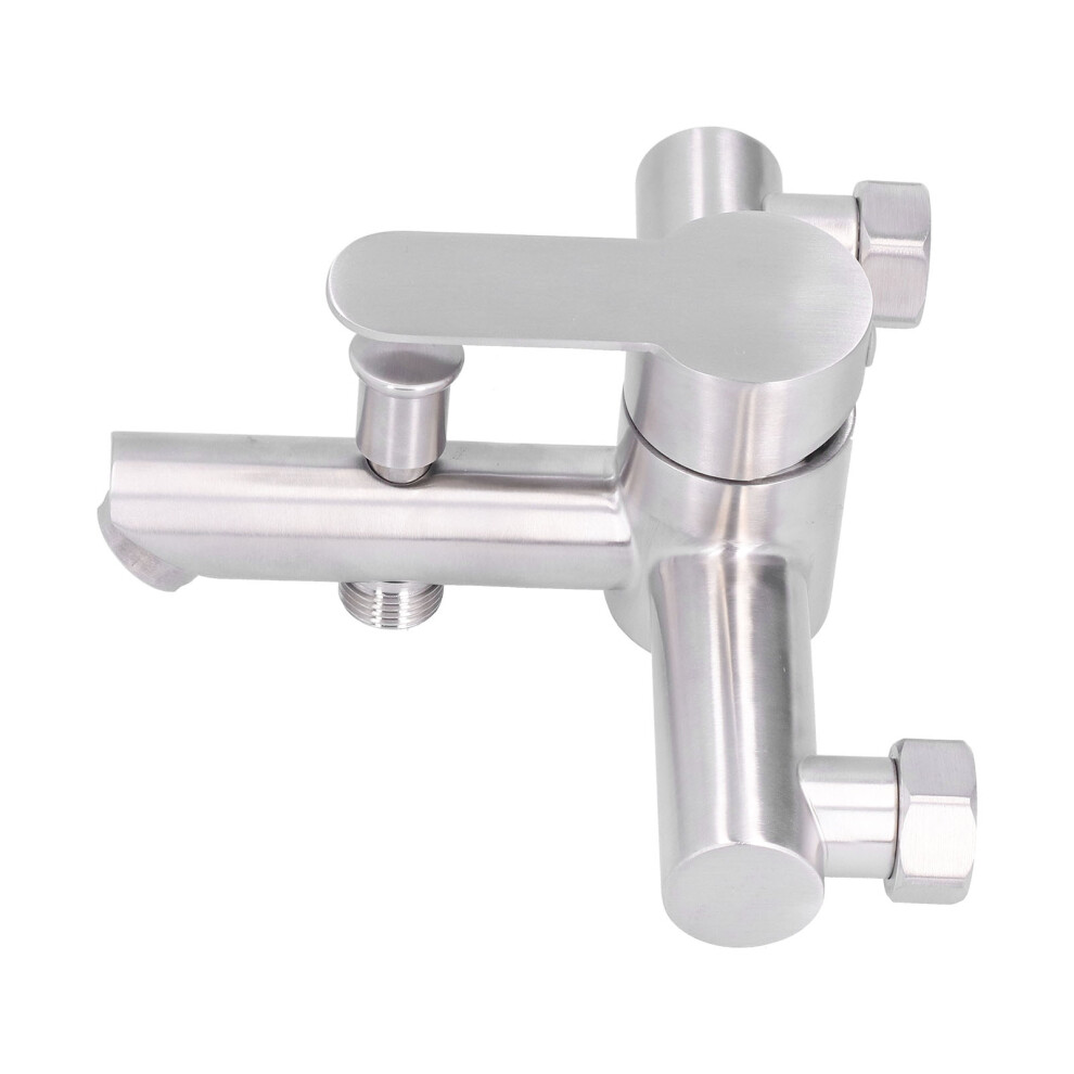 G1/2 Stainless Steel Brushed Wall Mount Bathtub Faucet Cold Hot Mixer Valve 8741390729967