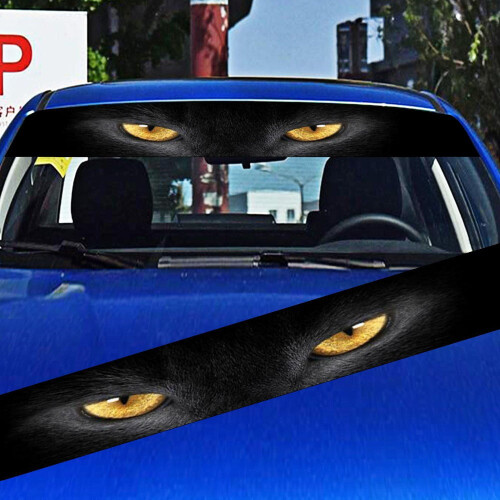 Personalized Car Windshield Sticker Decals Universal 3D Sunshade Wolf Eyes 2