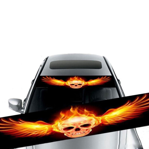 Personalized Car Windshield Sticker Decals Universal 3D Sunshade Wolf Eyes 1