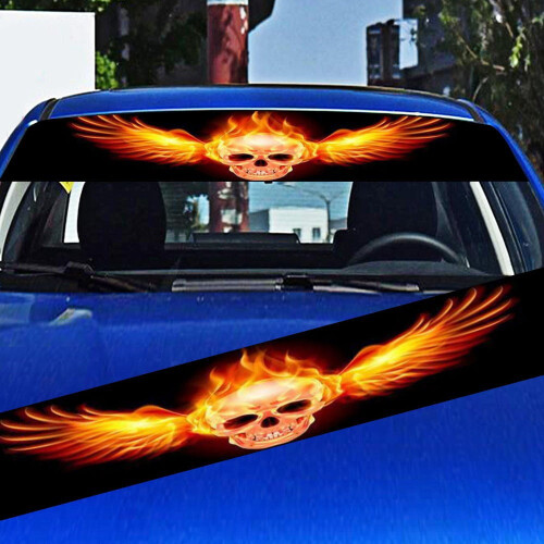 Personalized Car Windshield Sticker Decals Universal 3D Sunshade Wolf Eyes 2