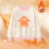 Sudadera infantil de algodón con coderas, color rosa. 8