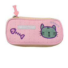 High-Aesthetic Soft Canvas Pencil Case – Large Capacity Organizer for Stationery & Office Use