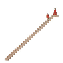 Wooden Santa Staircase Christmas Advent Calendar, Compatible with 2024, Xmas Countdown Decoration for Home & Office