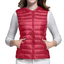 Puffer Vest Women Vests for Women 2024 Women Vest Cultivate One Morality Warm V Neck Thin Down Vest Inside Cropped Puffer Vest, Red XL