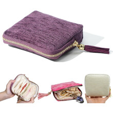 Jewelry Zippered Pocket Case | Travel Jewelry Bag Portable Organizer, Handcrafted Tangle-Free Foldable Pouch for Earrings, Necklaces, Rings