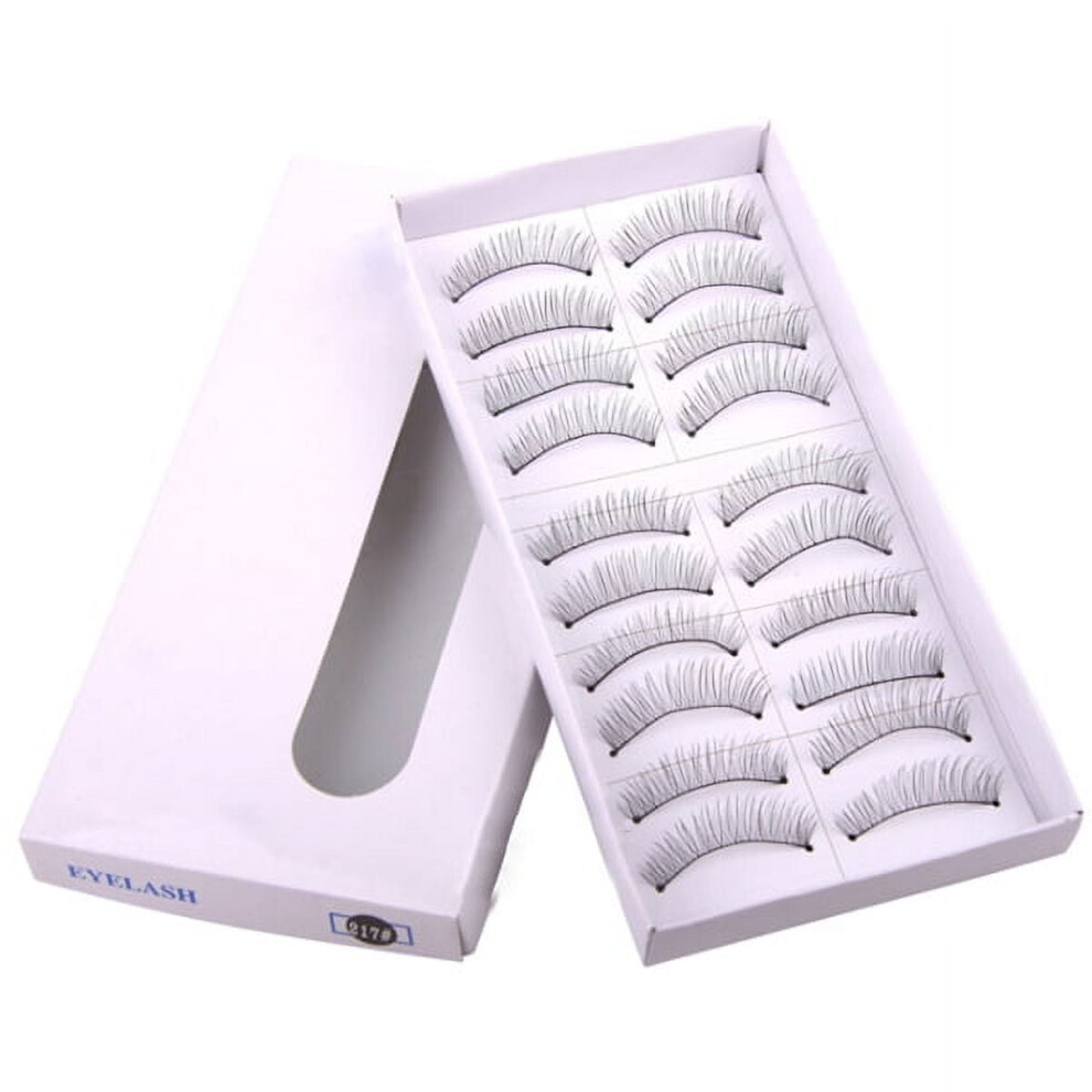 10Pairs Long Black False Eyelashes Handmade Volumizing Thick Curly Soft Flexible Lash
