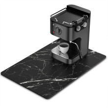 Marble-Style Coffee Mat 23.5x15.5in, Absorbent Bar Mat for Coffee Station & Machine – Compatible with All Coffee Makers