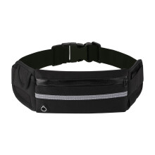 Waterproof Running Waist Pack w/ Bottle Holder, Shockproof & Reflective, Breathable Nylon-Lycra, Adjustable (22-50") — Compatible with All Active