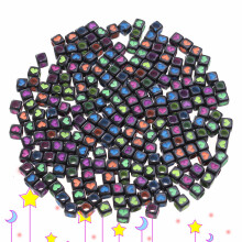 200 Pieces Cube Beads for Bracelet Jewelry Making Assorted Color DIY Party