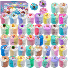 Butter Slime Kit: 42 Slimes + 24 Toppings, Sprinkles & Crafts – Party Favors & Gifts for Kids 6-12