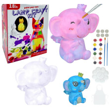 DIY 3D Elephant Night Light Kit – Paint-Your-Own Lamp, Arts & Crafts for Kids Ages 8–12, Birthday/Christmas Gift, Compatible with Kids Ages
