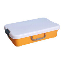 Stackable Plastic Sand Tray with Lid and Stickers, Blue