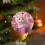 Pink Kitten Christmas Ornament Ceramic 1pc 7