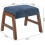 Moderion Small Footstool Solid Wood Legs Navy Upholstered 3