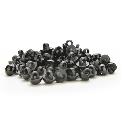 Black Resin Craft Buttons Round 100 Pieces 1